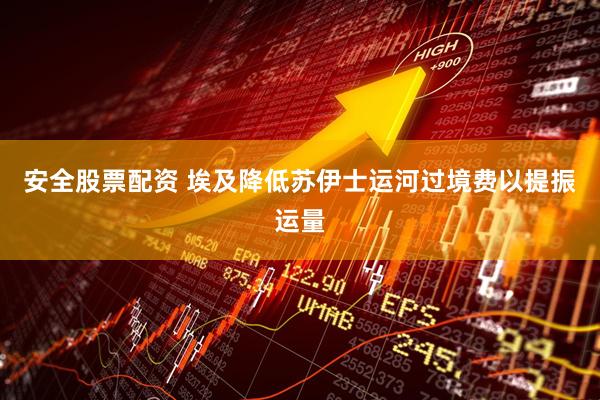 安全股票配资 埃及降低苏伊士运河过境费以提振运量