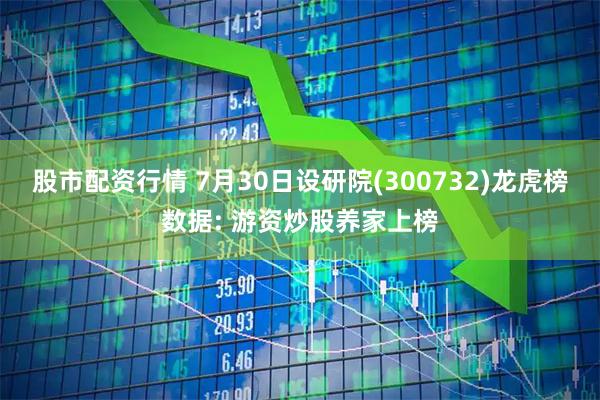 股市配资行情 7月30日设研院(300732)龙虎榜数据: 游资炒股养家上榜