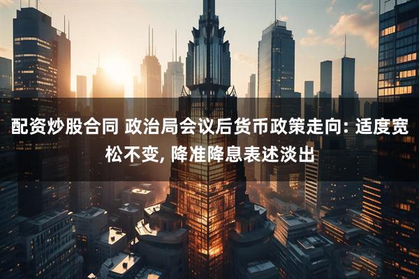 配资炒股合同 政治局会议后货币政策走向: 适度宽松不变, 降准降息表述淡出